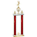 Double Red Glacier Fourth Place Majorette Trophy