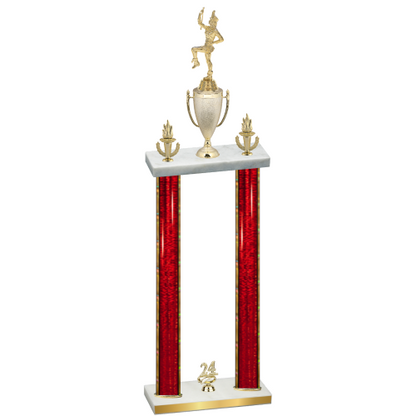 Double Red Glacier Year Majorette Trophy