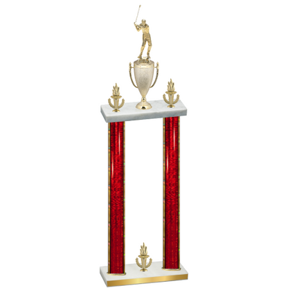 Double Red Glacier Victory Golf Trophy