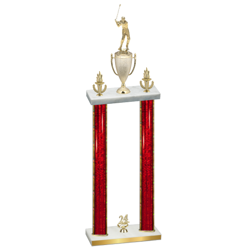 Double Red Glacier Year Golf Trophy