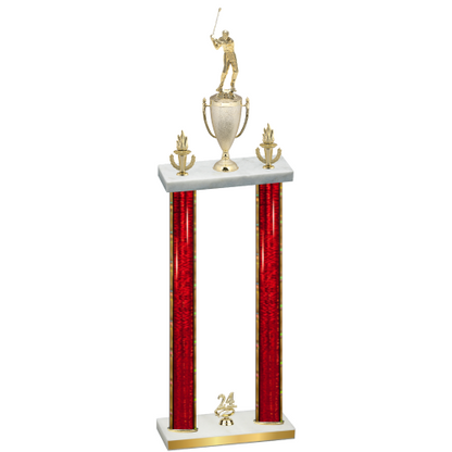 Double Red Glacier Year Golf Trophy