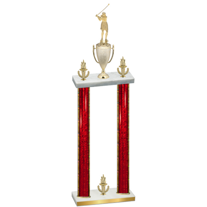 Double Red Glacier Victory Golf Trophy