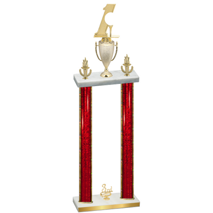 Double Red Glacier Third Place Golf Trophy
