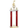Double Red Glacier Fourth Place Golf Trophy