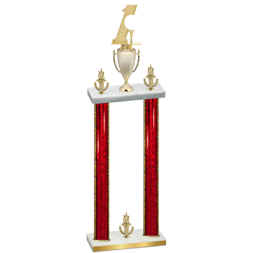 Double Red Glacier Victory Golf Trophy