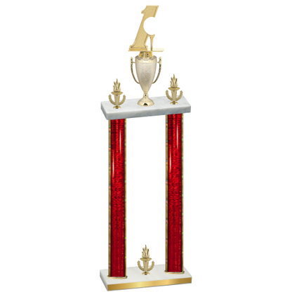 Double Red Glacier Victory Golf Trophy