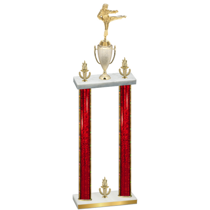 Double Red Glacier Victory Karate Trophy