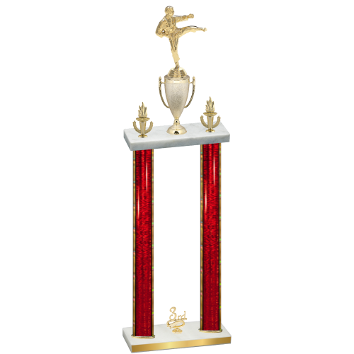 Double Red Glacier Third Place Karate Trophy