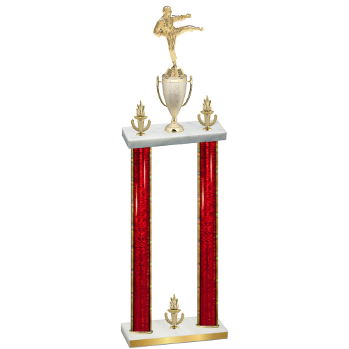Double Red Glacier Victory Karate Trophy