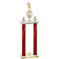 Double Red Glacier First Place Baseball Trophy