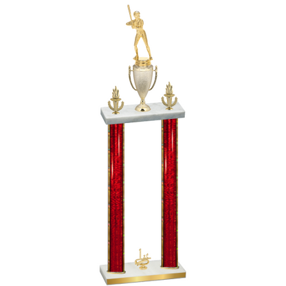Double Red Glacier First Place Softball Trophy