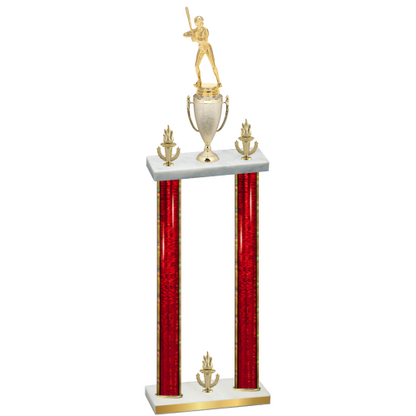 Double Red Glacier Victory Softball Trophy