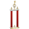 Double Red Carbon Fiber Year Rugby Trophy