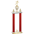 Double Red Carbon Fiber Third Place Running Trophy