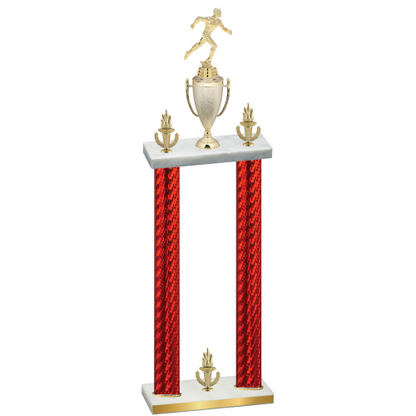 Double Red Carbon Fiber Victory Running Trophy