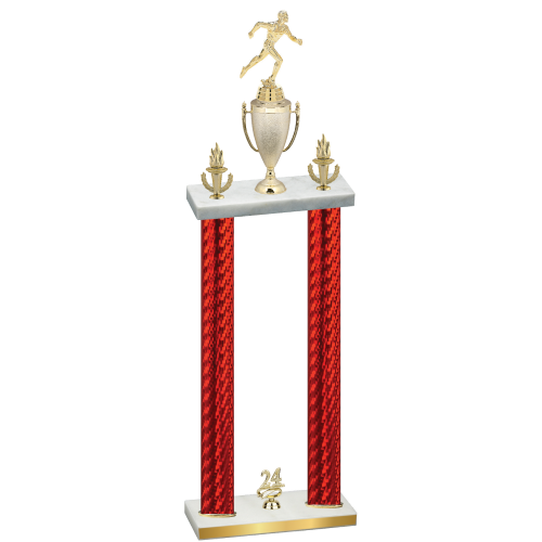 Double Red Carbon Fiber Year Running Trophy
