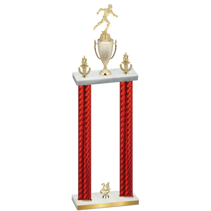 Double Red Carbon Fiber Year Running Trophy