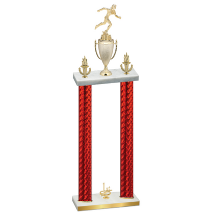 Double Red Carbon Fiber First Place Running Trophy