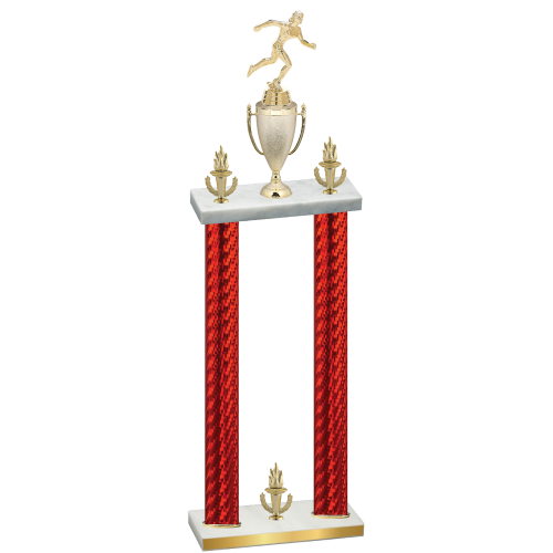Double Red Carbon Fiber Victory Running Trophy