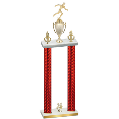 Double Red Carbon Fiber Year Running Trophy
