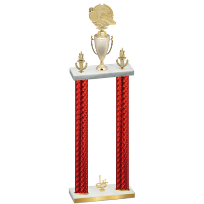 Double Red Carbon Fiber First Place Running Trophy