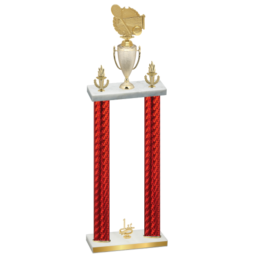 Double Red Carbon Fiber First Place Tennis Trophy