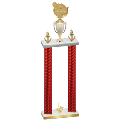 Double Red Carbon Fiber First Place Tennis Trophy