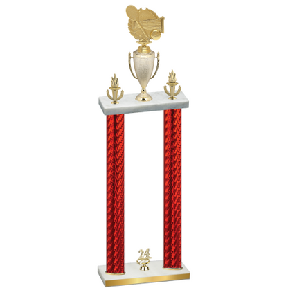 Double Red Carbon Fiber Year Tennis Trophy