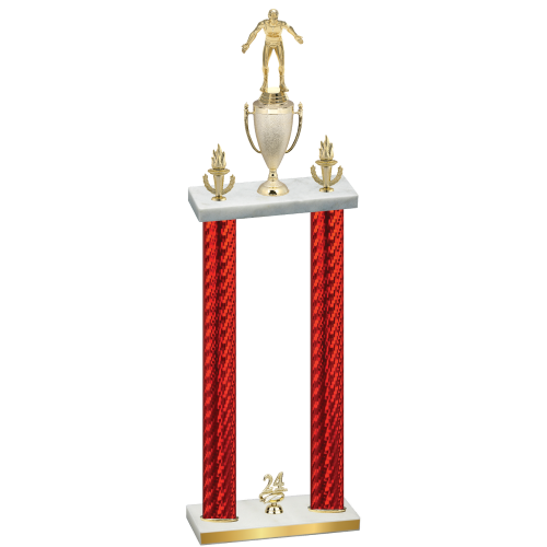 Double Red Carbon Fiber Year Wrestling Trophy