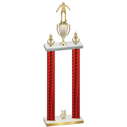 Double Red Carbon Fiber Year Wrestling Trophy