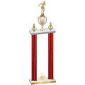Double Red Carbon Fiber Second Place Swimming Trophy