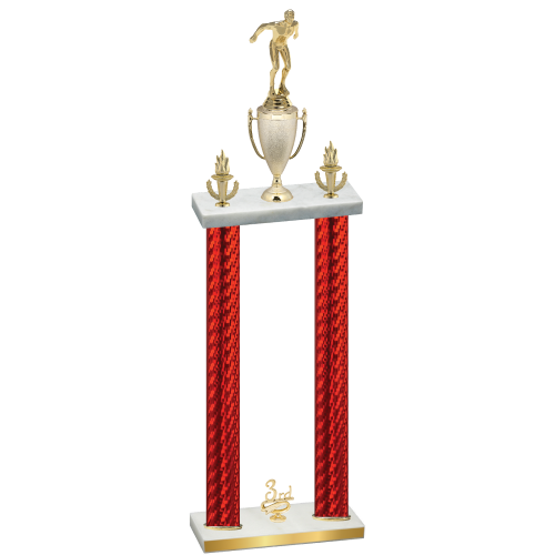 Double Red Carbon Fiber Third Place Swimming Trophy