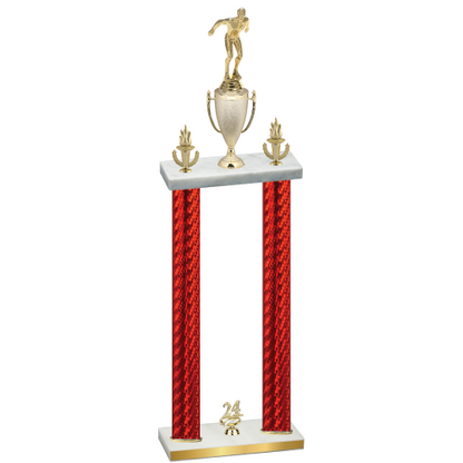 Double Red Carbon Fiber Year Swimming Trophy