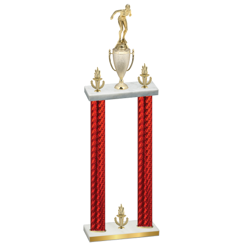 Double Red Carbon Fiber Victory Tennis Trophy