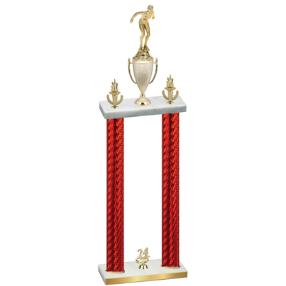 Double Red Carbon Fiber Year Tennis Trophy