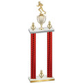Double Red Carbon Fiber Victory Football Trophy