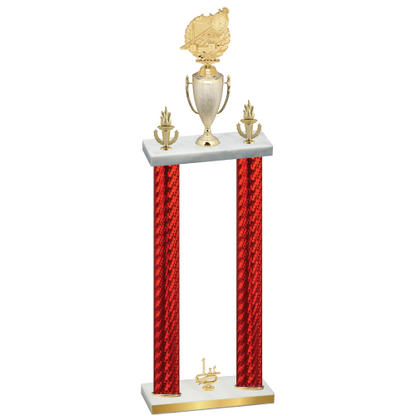 Double Red Carbon Fiber First Place Swimming Trophy
