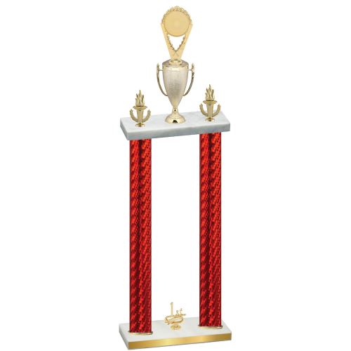Double Red Carbon Fiber First Place Insert Trophy