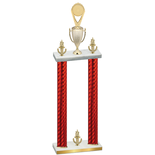 Double Red Carbon Fiber Victory Insert Trophy