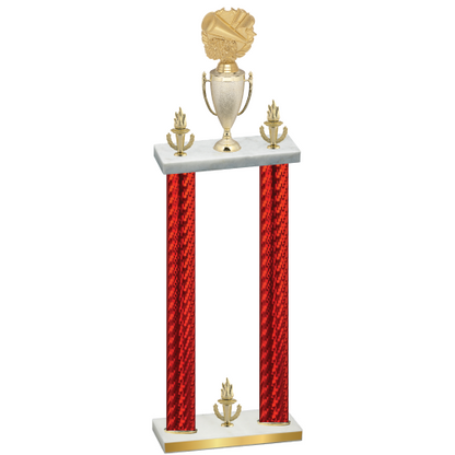 Double Red Carbon Fiber Victory Cheerleading Trophy
