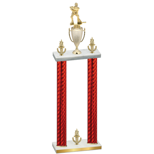 Double Red Carbon Fiber Victory Hockey Trophy