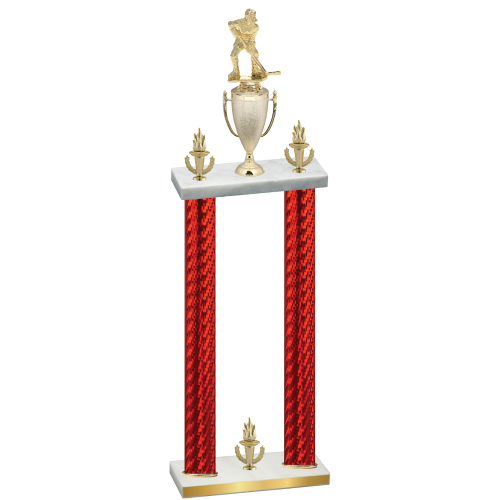 Double Red Carbon Fiber Victory Hockey Trophy