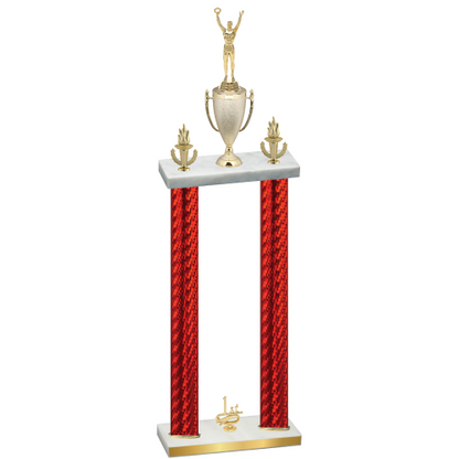Double Red Carbon Fiber First Place Victory Trophy