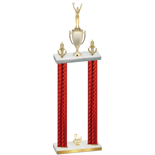 Double Red Carbon Fiber Second Place Victory Trophy