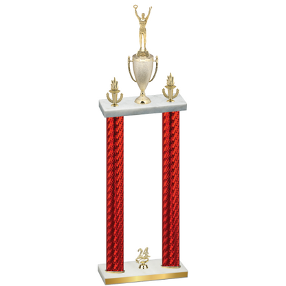 Double Red Carbon Fiber Year Victory Trophy