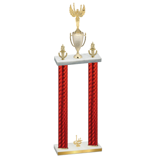 Double Red Carbon Fiber First Place Victory Trophy
