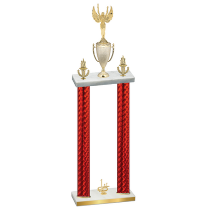 Double Red Carbon Fiber First Place Victory Trophy