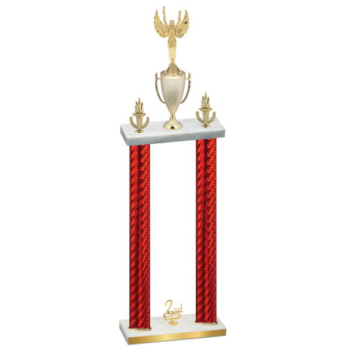 Double Red Carbon Fiber Second Place Victory Trophy