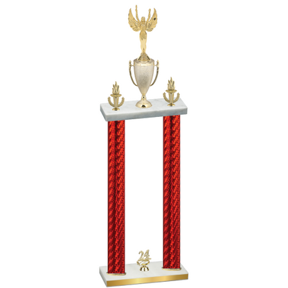 Double Red Carbon Fiber Year Victory Trophy