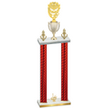 Double Red Carbon Fiber First Place Pickleball Trophy